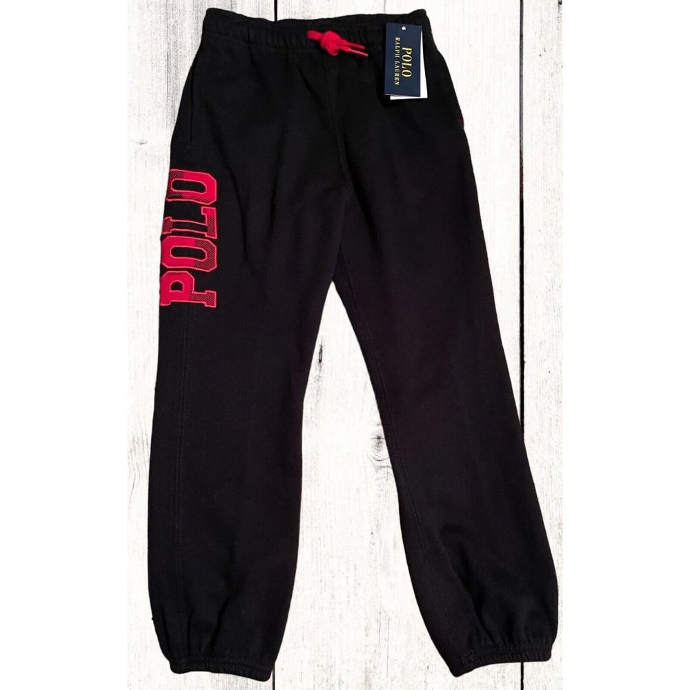 NEW-Polo Ralph Lauren SZ: 6 Boys Joggers Sweat/Lounge Pants Holiday Plaid Logo